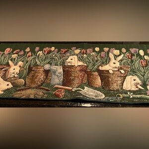 Table runner size 32” x 12”. Tapestry look. Perfect for springtime decor